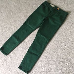 Pilcro green skinny jeans